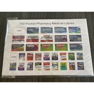 NEW 700 Pcs - Pocket Pharmacy Medical Labels/Stickers